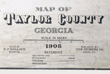 1908 Map of Taylor County Georgia