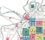 1912 Map of Winfield Cowley County Kansas