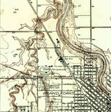 1934 Topo Map of Grand Forks North Dakota Quadrangle