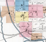 1889 Map of Lancaster Fairfield County Ohio