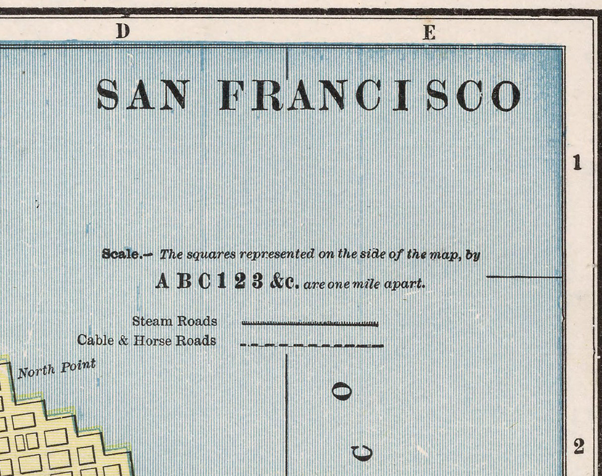 1899 Map of San Francisco California