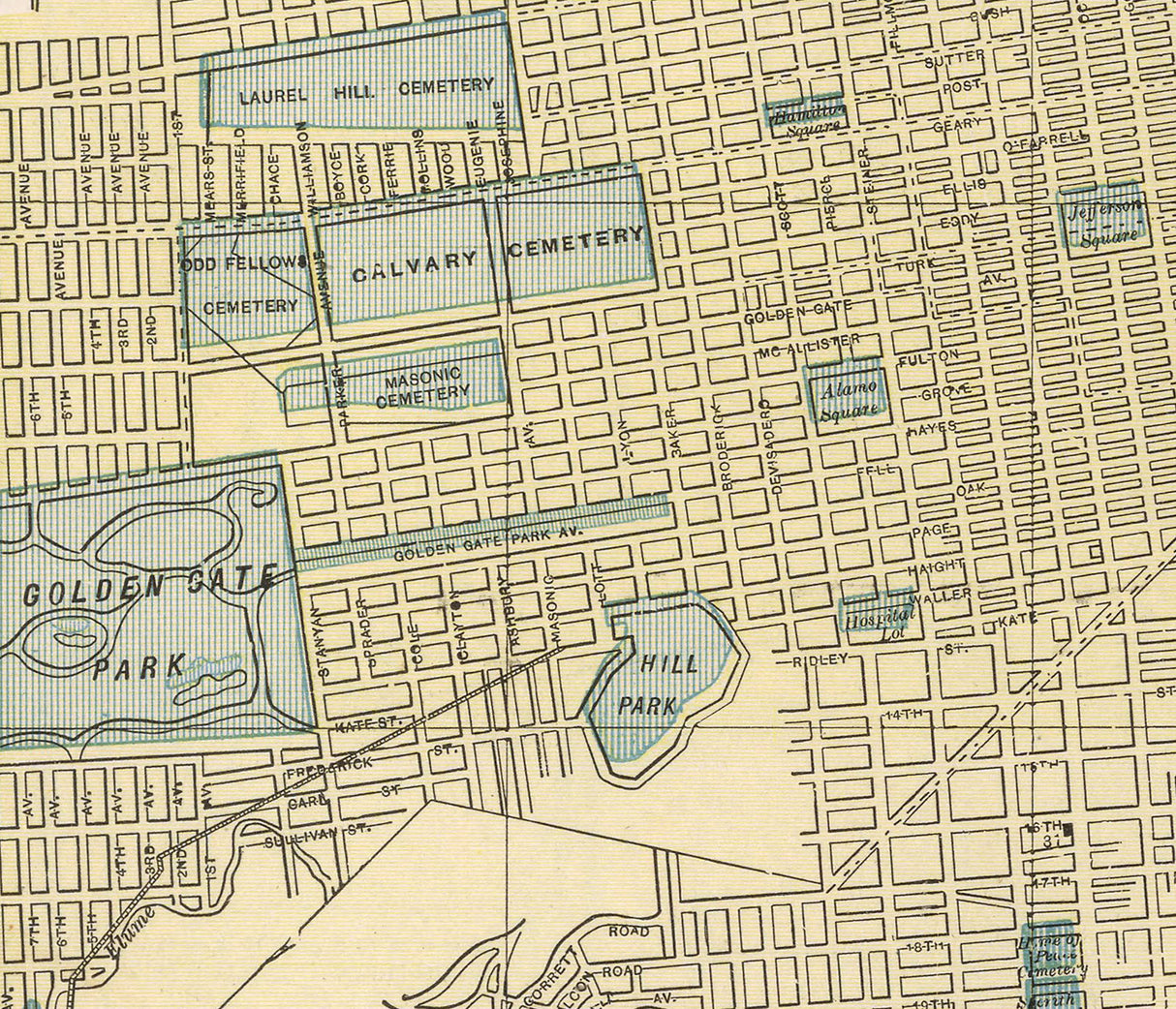 1899 Map of San Francisco California