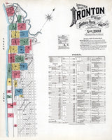 1900 Map of Ironton Lawrence County Ohio