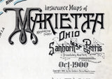 1900 Map of Marietta Washington County Ohio
