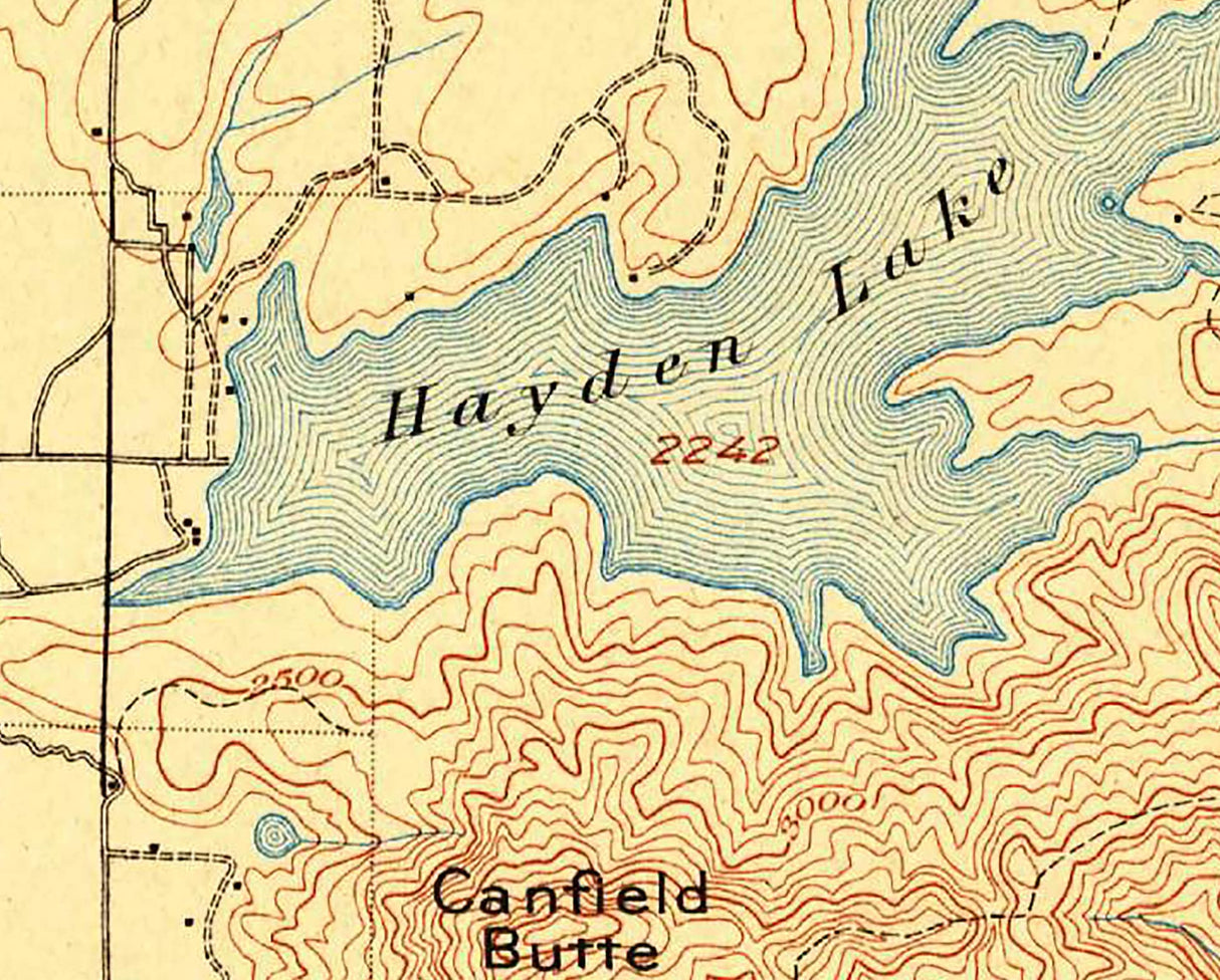 1903 Map of Hayden Lake Idaho