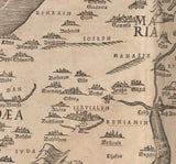 1589 Map of Palestine and the 12 Tribes of Israel