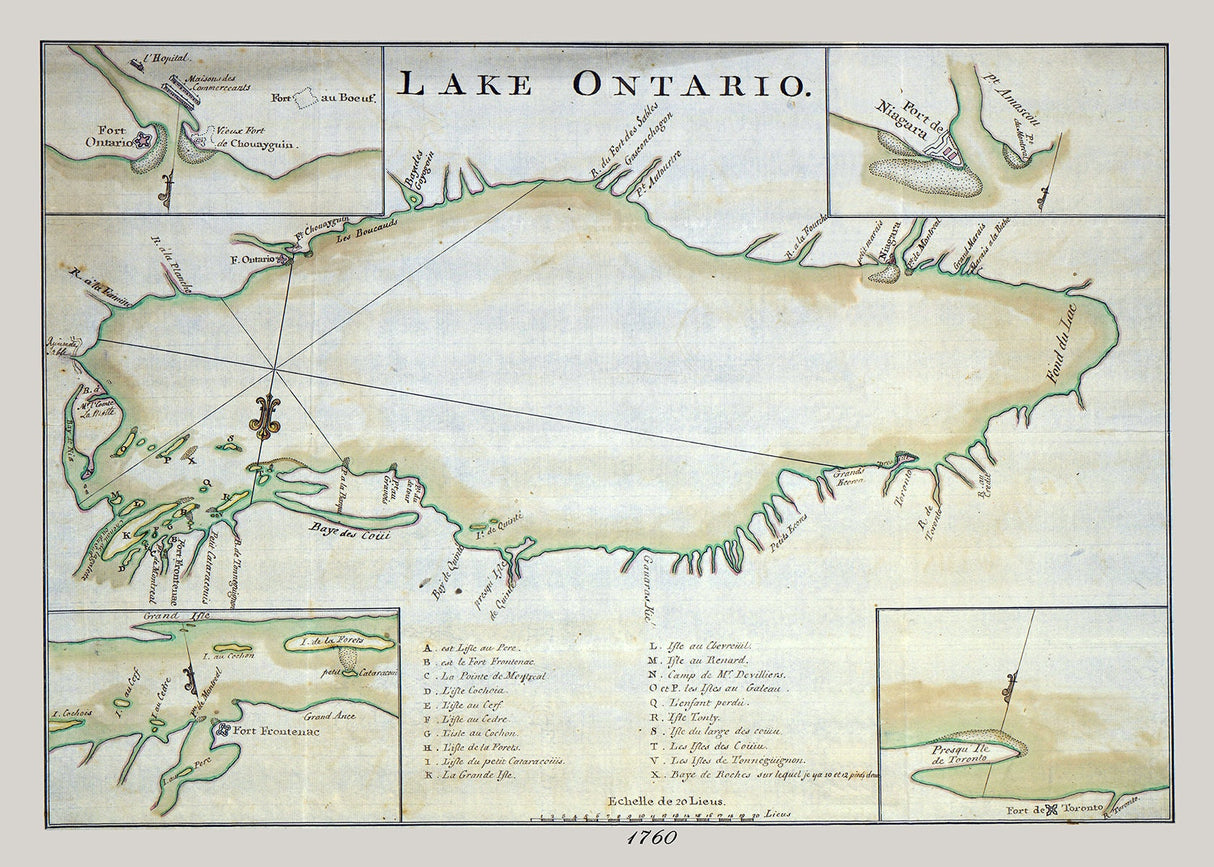 1760 Map of Lake Ontario