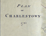 1781 Map of Charleston South Carolina