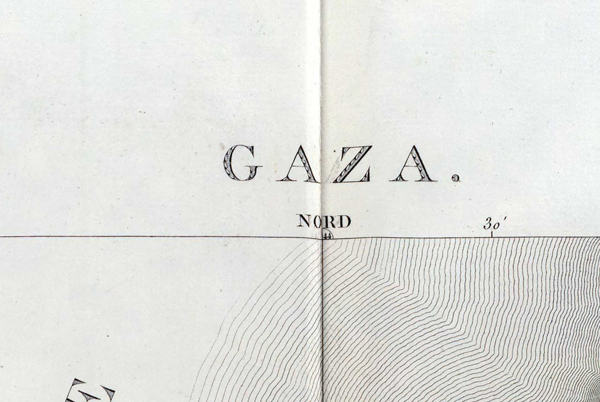 1826 Map of Gaza Palestine and Israel
