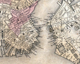 1841 Map of Boston Massachusetts