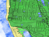 Anastasia Island Davis Shores Saint Augustine Beach Florida Map