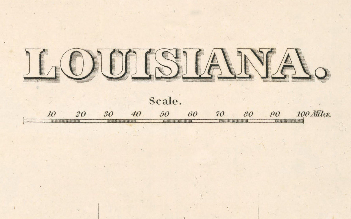 1827 Map of Louisiana