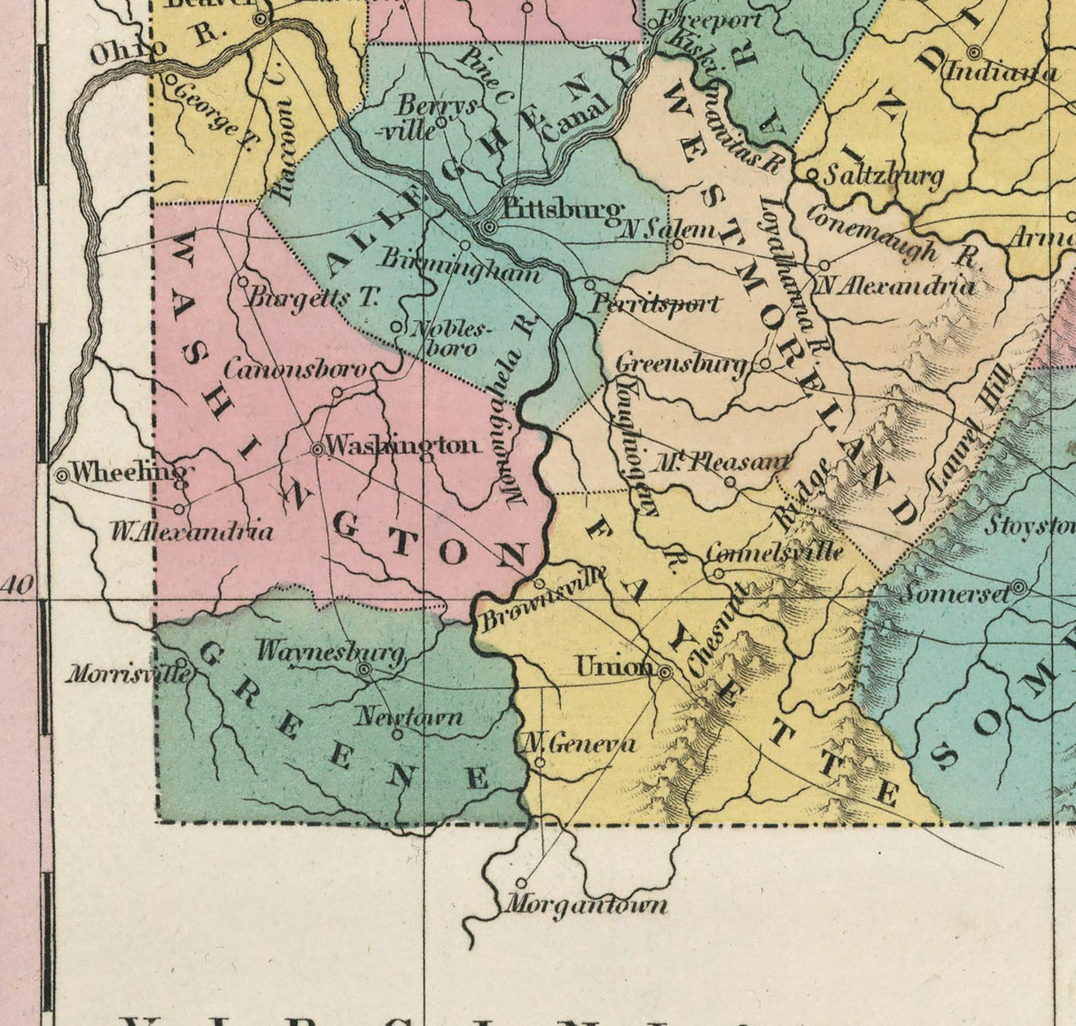 1827 Map of Pennsylvania