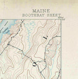 1893 Topo Map of Boothbay Maine