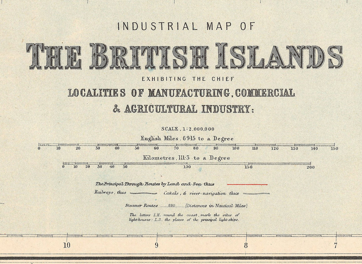 1910 Map of The British Islands