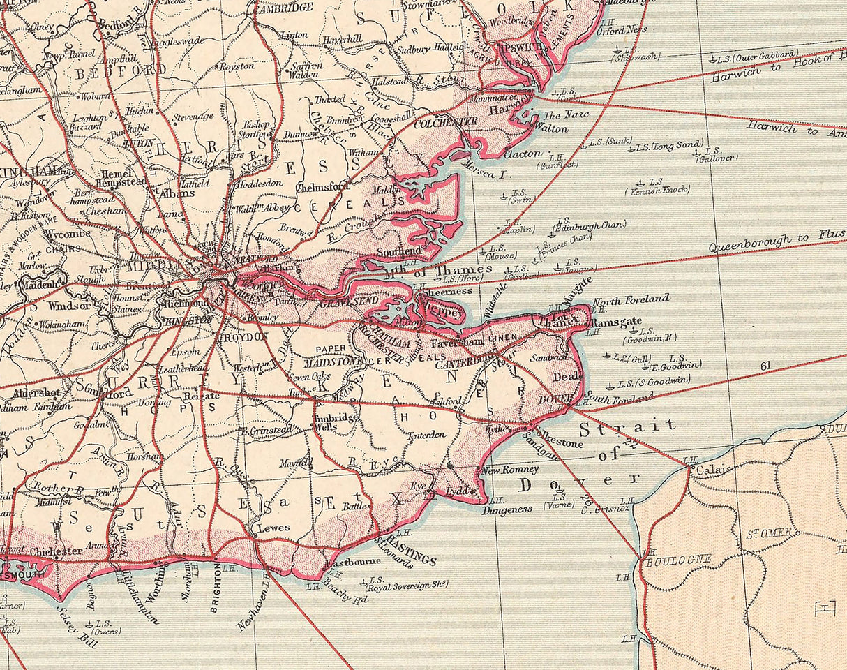 1910 Map of The British Islands