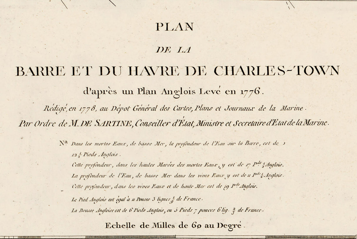 1778 Map of Charleston South Carolina and Harbor