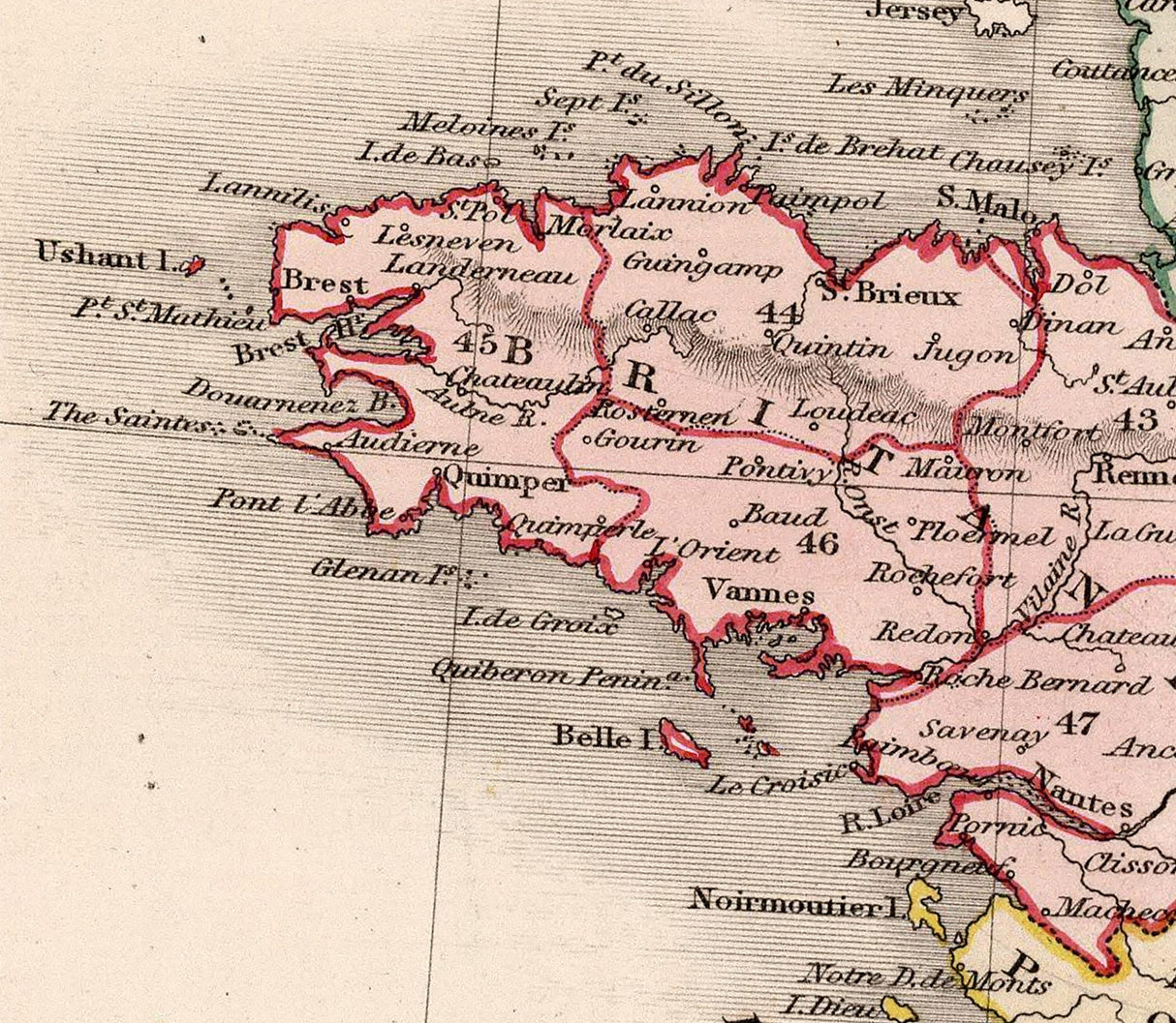 1832 Map of France