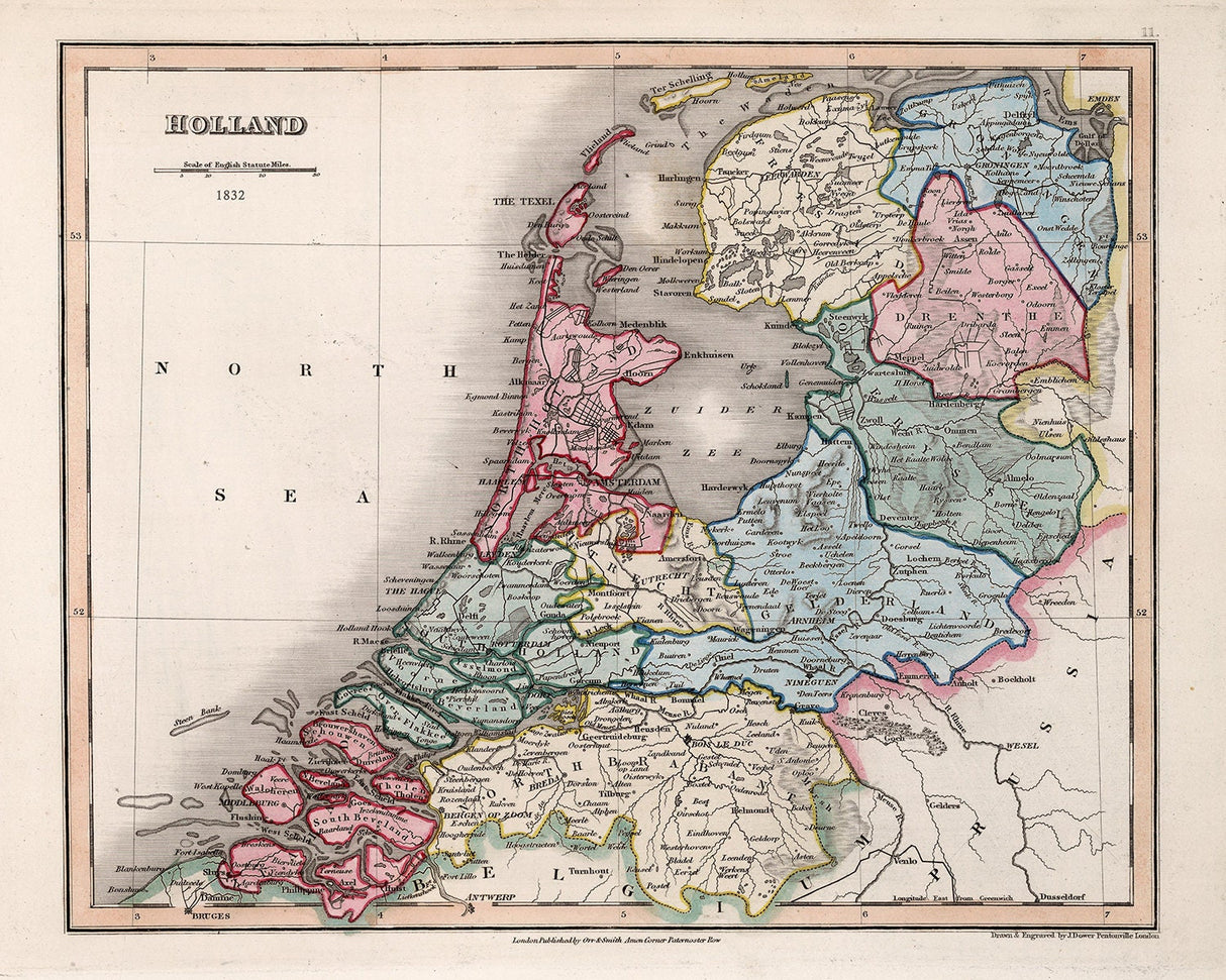 1832 Map of Holland