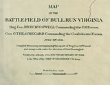1861 Map of Bull Run Virginia Battlefield