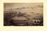 1865 Panoramic Map of Fort Collins Colorado