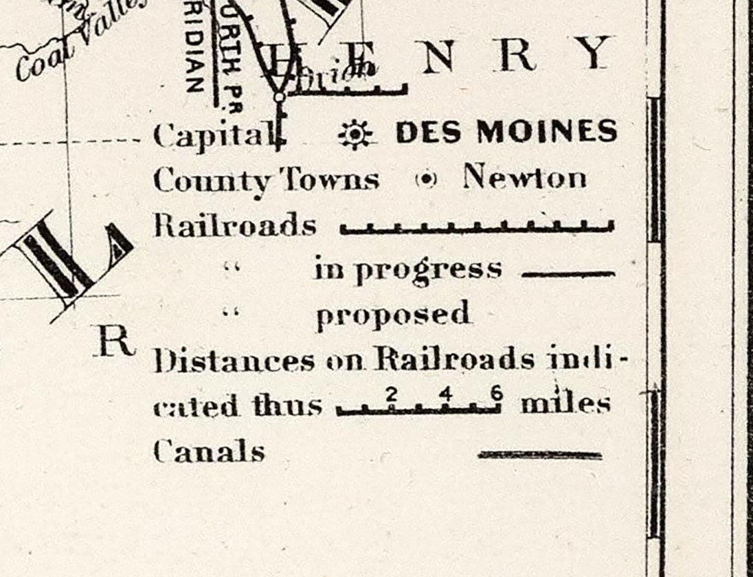 1873 Map of Iowa