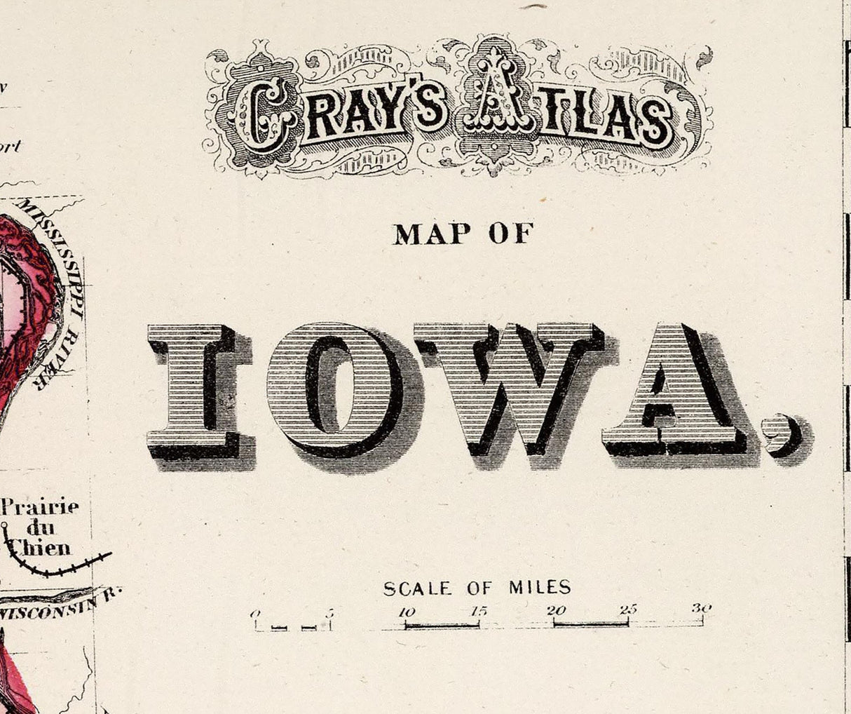 1873 Map of Iowa