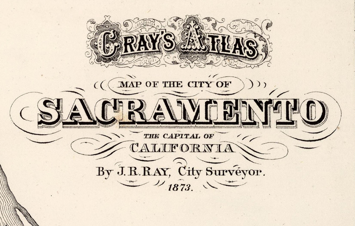 1873 Map of Sacramento California