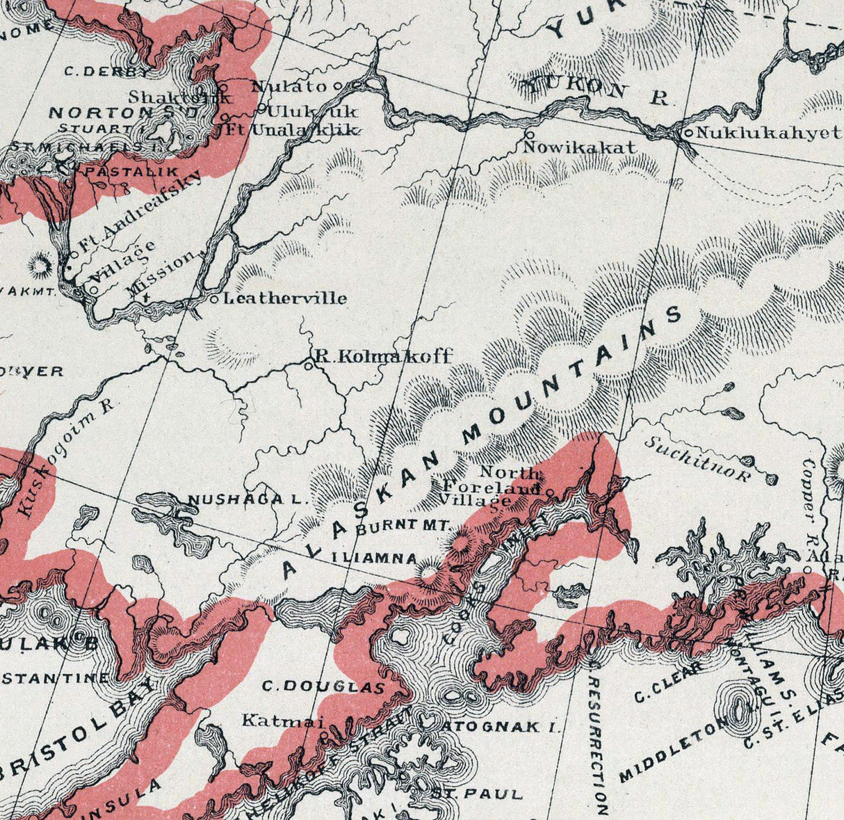 1883 Map of Alaska