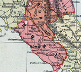 1883 Map of Italy
