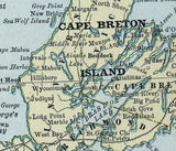 1883 Map of Nova Scotia and New Brunswick