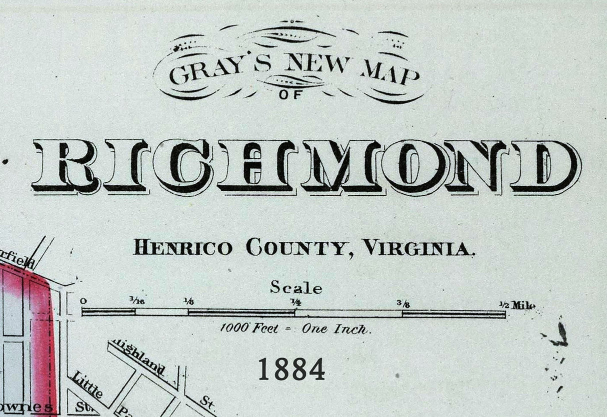 1884 Map of Richmond Virginia