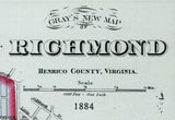 1884 Map of Richmond Virginia