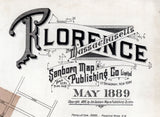 1889 Map of Florence Hampshire County Massachusetts