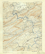 1890 Topo Map of Dublin Virginia Quadrangle
