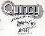 1891 Map of Quincy Norfolk County Massachusetts