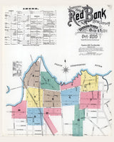 1895 Map of Red Bank Monmouth County New Jersey