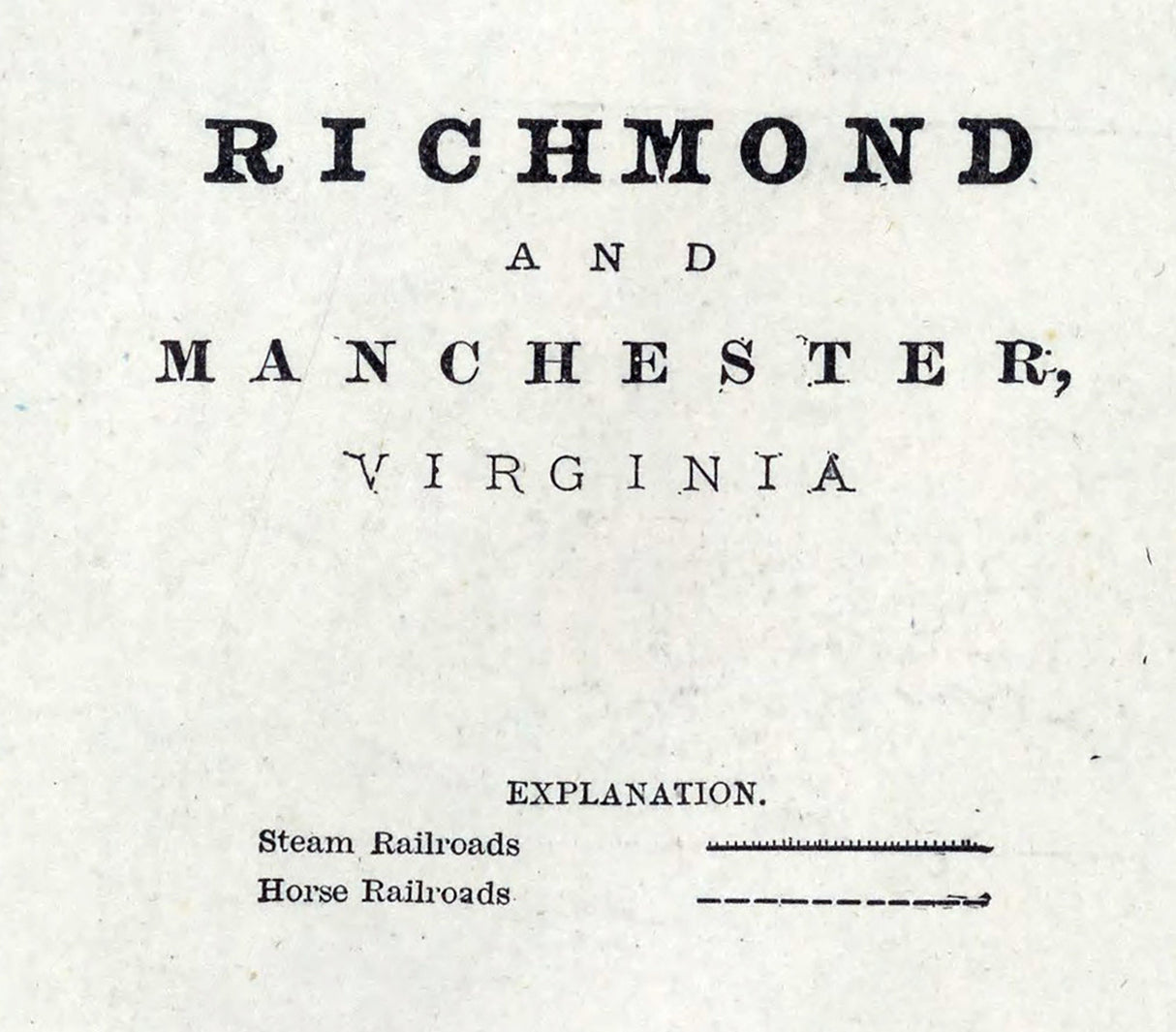 1899 Map of Richmond and Manchester Virginia