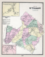 1867 Map of Mt Pleasant Westchester County New York