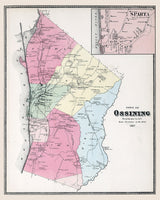 1867 Map of Ossining Westchester County New York