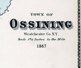 1867 Map of Ossining Westchester County New York