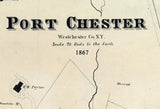 1867 Map of Port Chester Westchester County New York