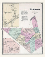1867 Map of Newcastle Westchester County New York