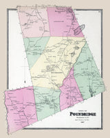 1867 Map of Poundridge Westchester County New York