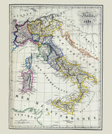 1831 Map of Italy