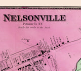 1868 Map of Cold Spring Nelsonville Putnam County New York