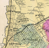 1868 Map of East Chester Westchester County New York