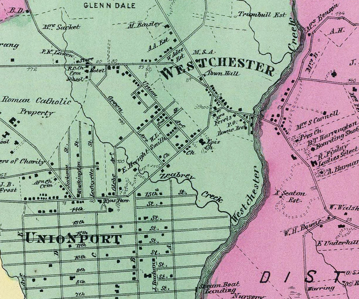 1868 Map of Westchester New York