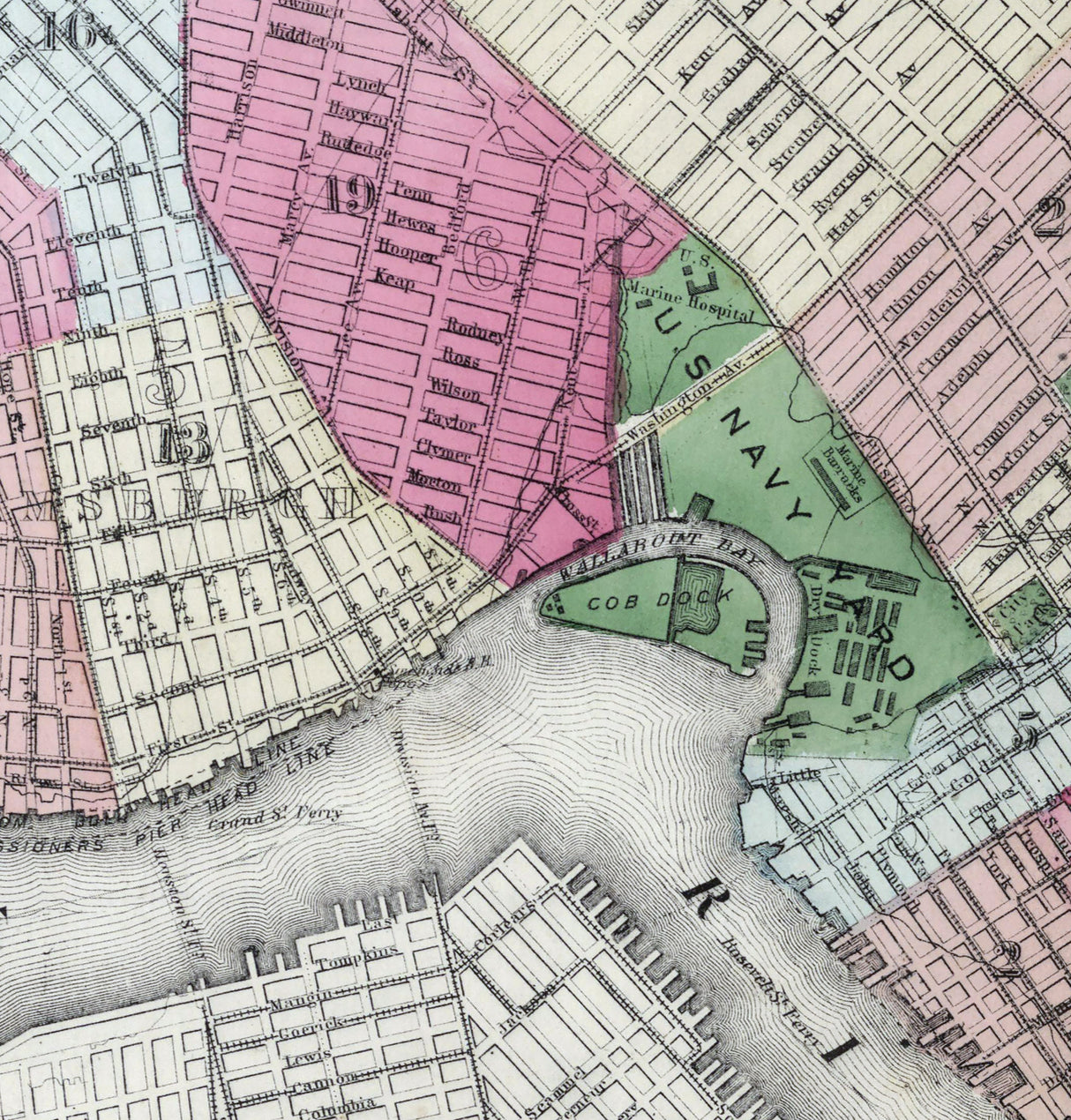 1873 Map of Brooklyn New York
