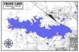 2024 Map of Cross Lake Caddo Parish Louisiana Shreveport